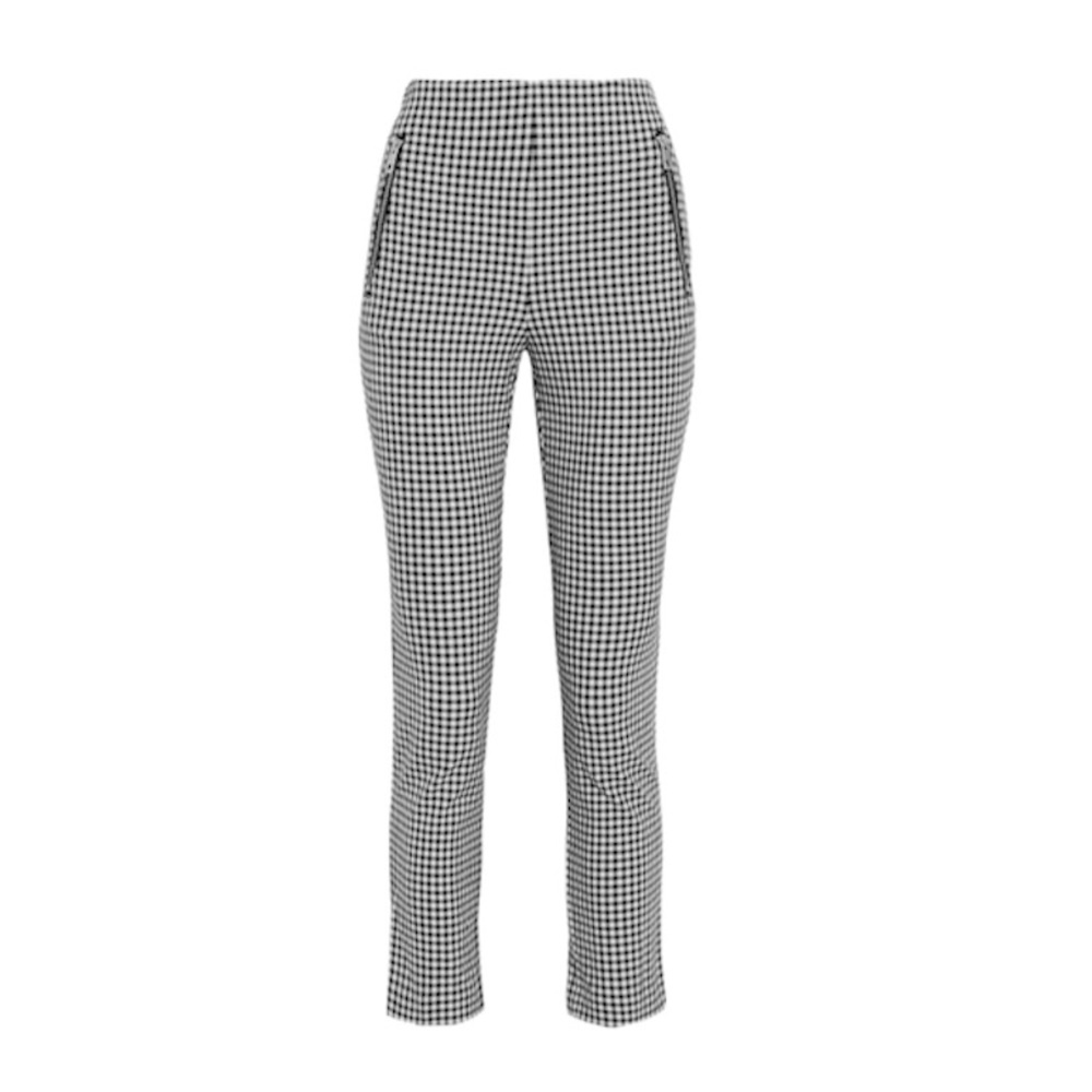 RAG & BONE Simone Cropped Checked Woven Slim-Leg Pants NWT Size 4